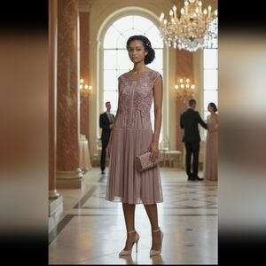 H&M Brown Sleeveless Midi